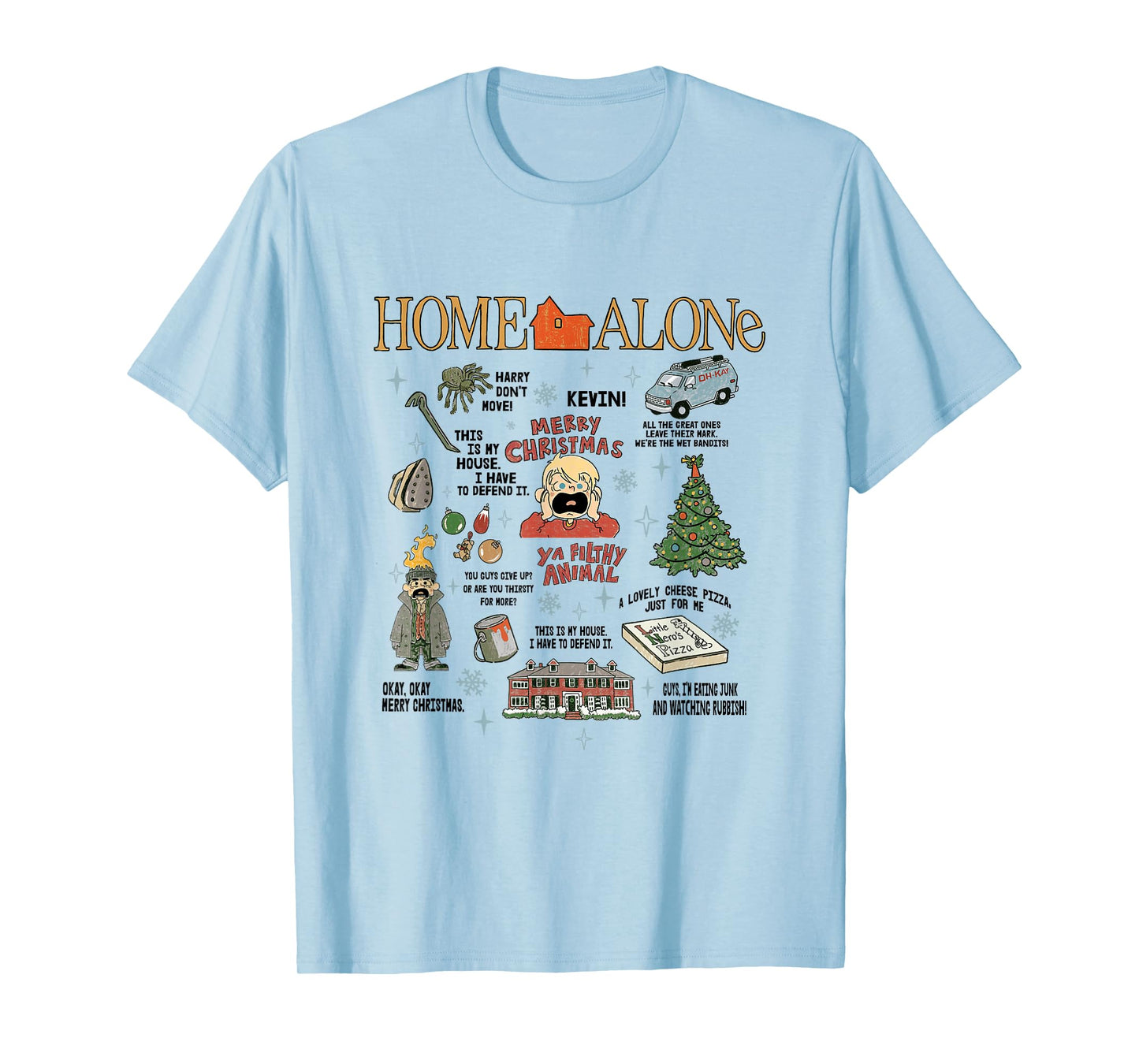 Home Alone Merry Christmas Survival Icon Jumble T-Shirt