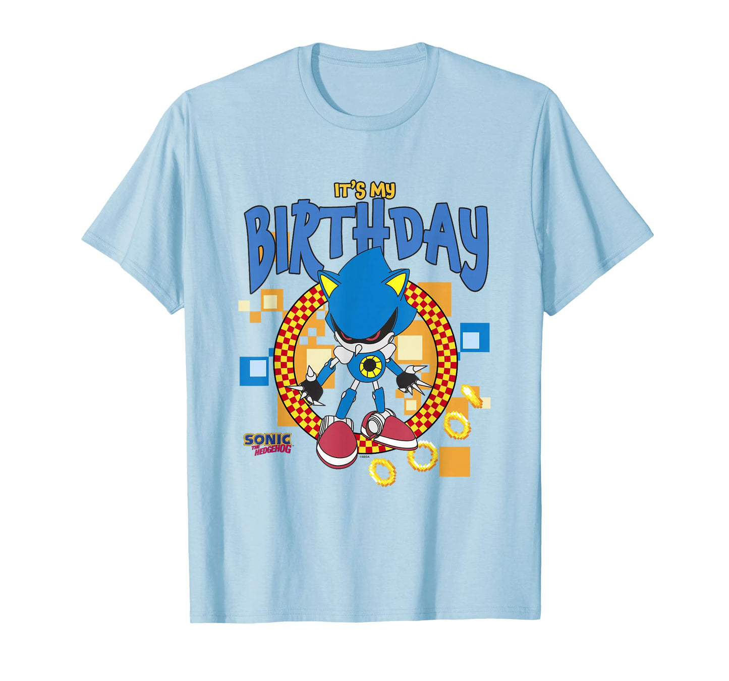 Sonic The Hedgehog Birthday It's My B-Day Metal Sonic T-Shirt