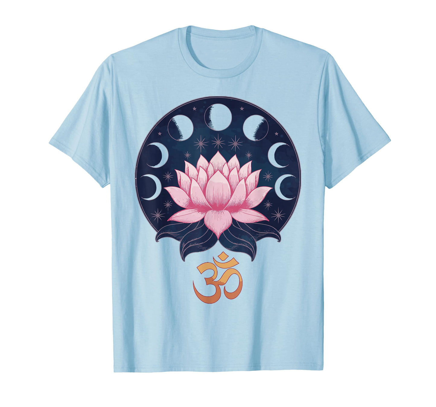 Lotus Flower Moon Phases Zen Yoga Lover Spiritual People T-Shirt