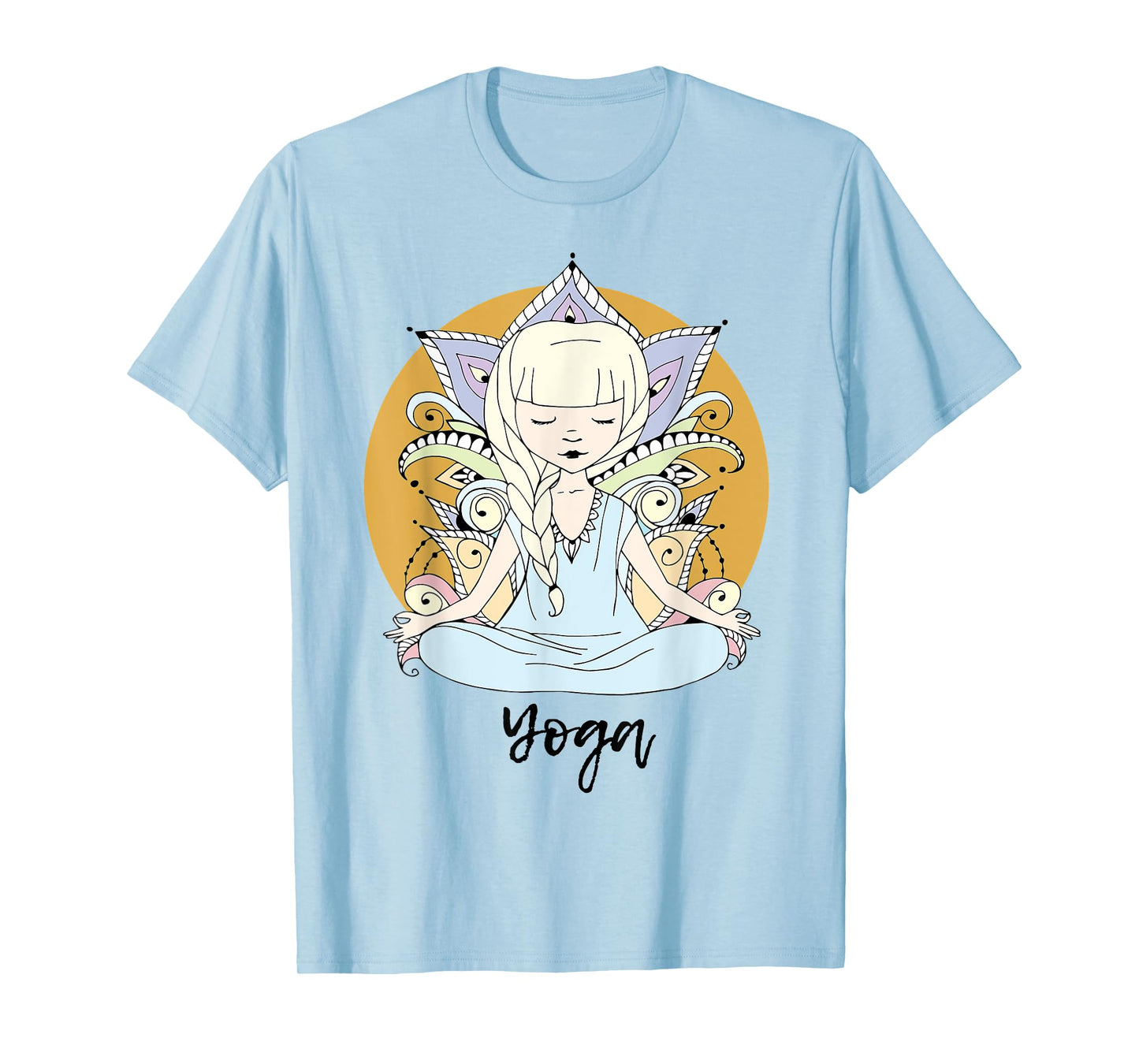 Kundalini Yoga Shirt for Girls Woman With Yogi Sun Flower
