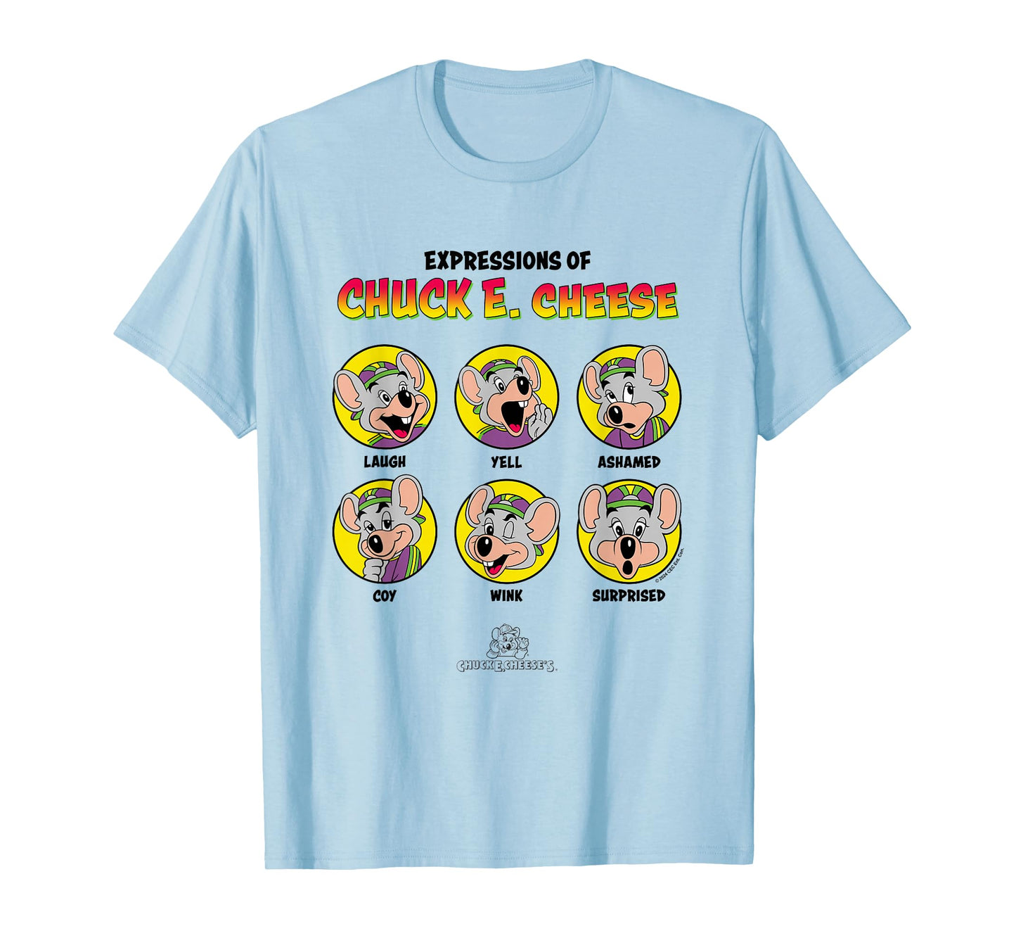 Chuck E. Cheese Expressions Of Chuck Big Chest Panels T-Shirt
