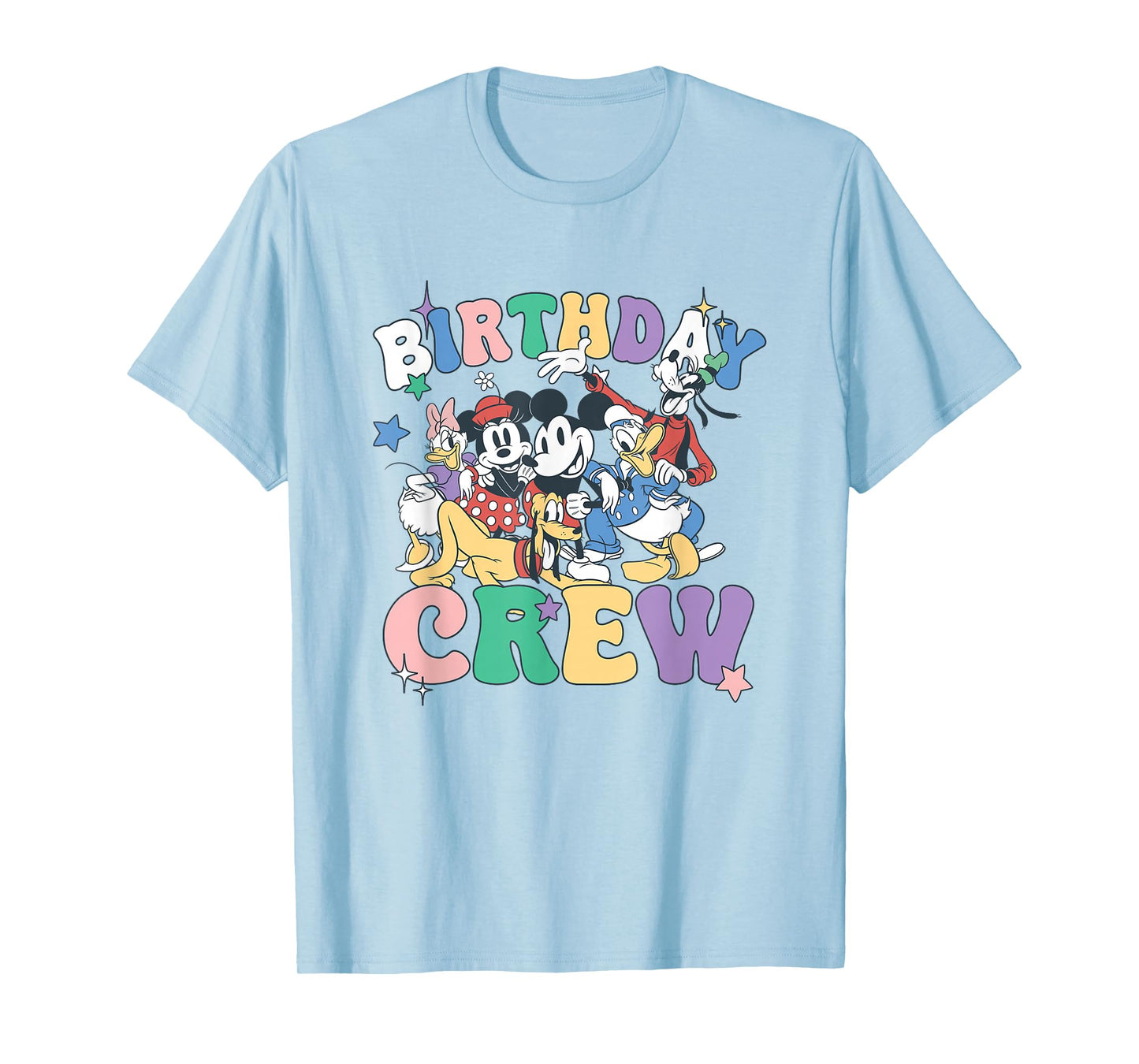 Disney Mickey And Friends Birthday Crew Vintage Group T-Shirt
