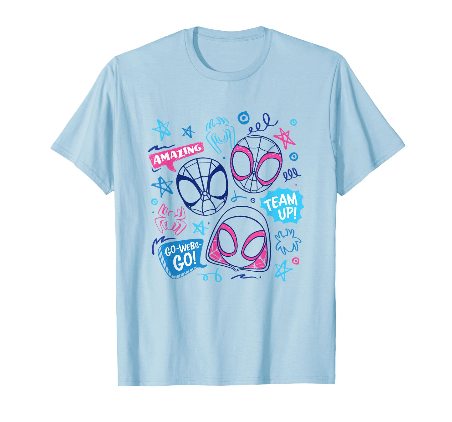 Marvel Spidey And His Amazing Friends Amazing Team Doodles T-Shirt