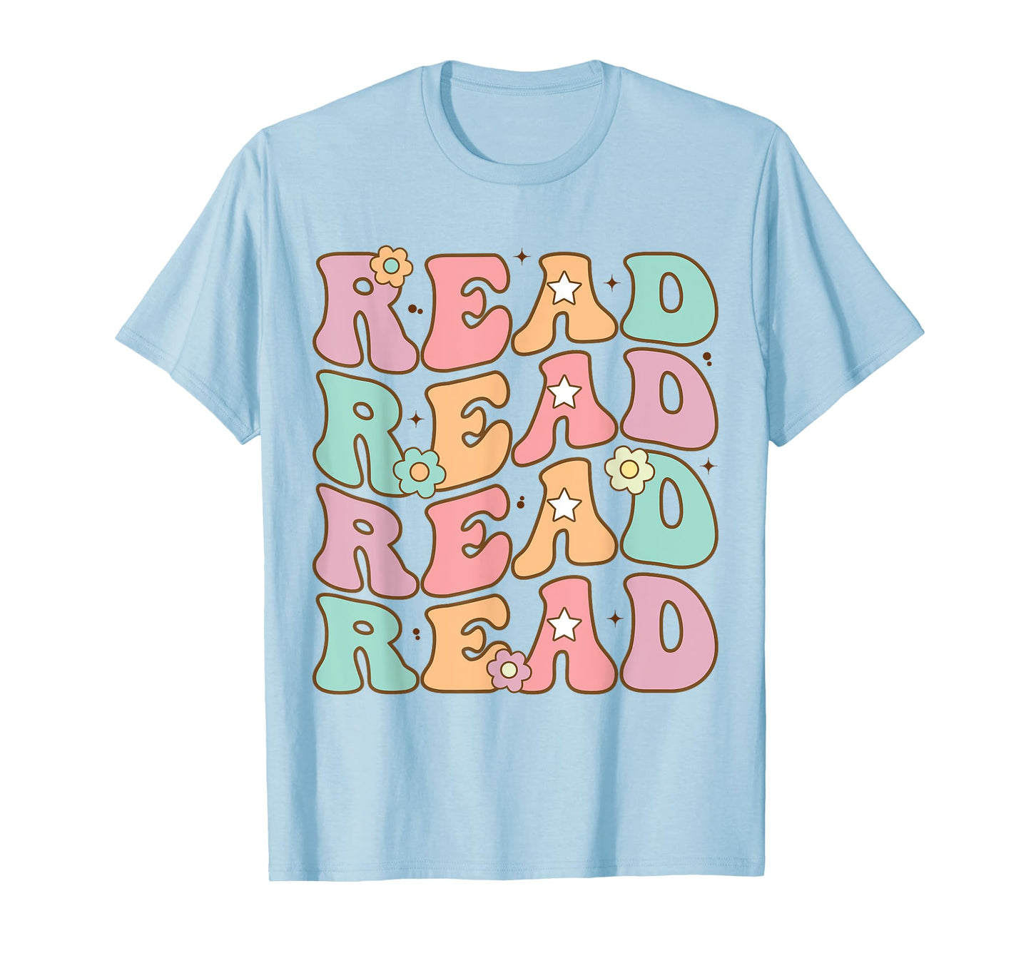 Read School Librarian Life Teacher Reading Groovy Read T-Shirt
