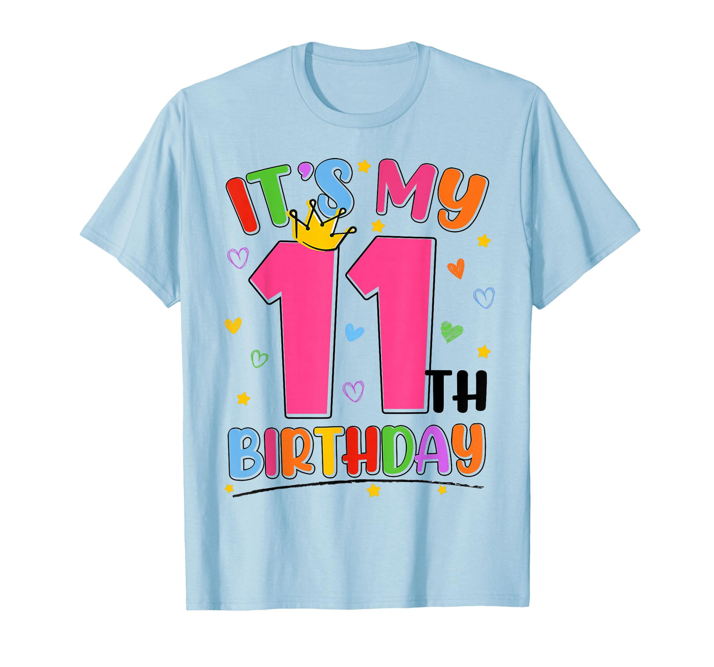 It's My 11th Birthday Party Teens Girls 11 Year Old Bday T-Shirt