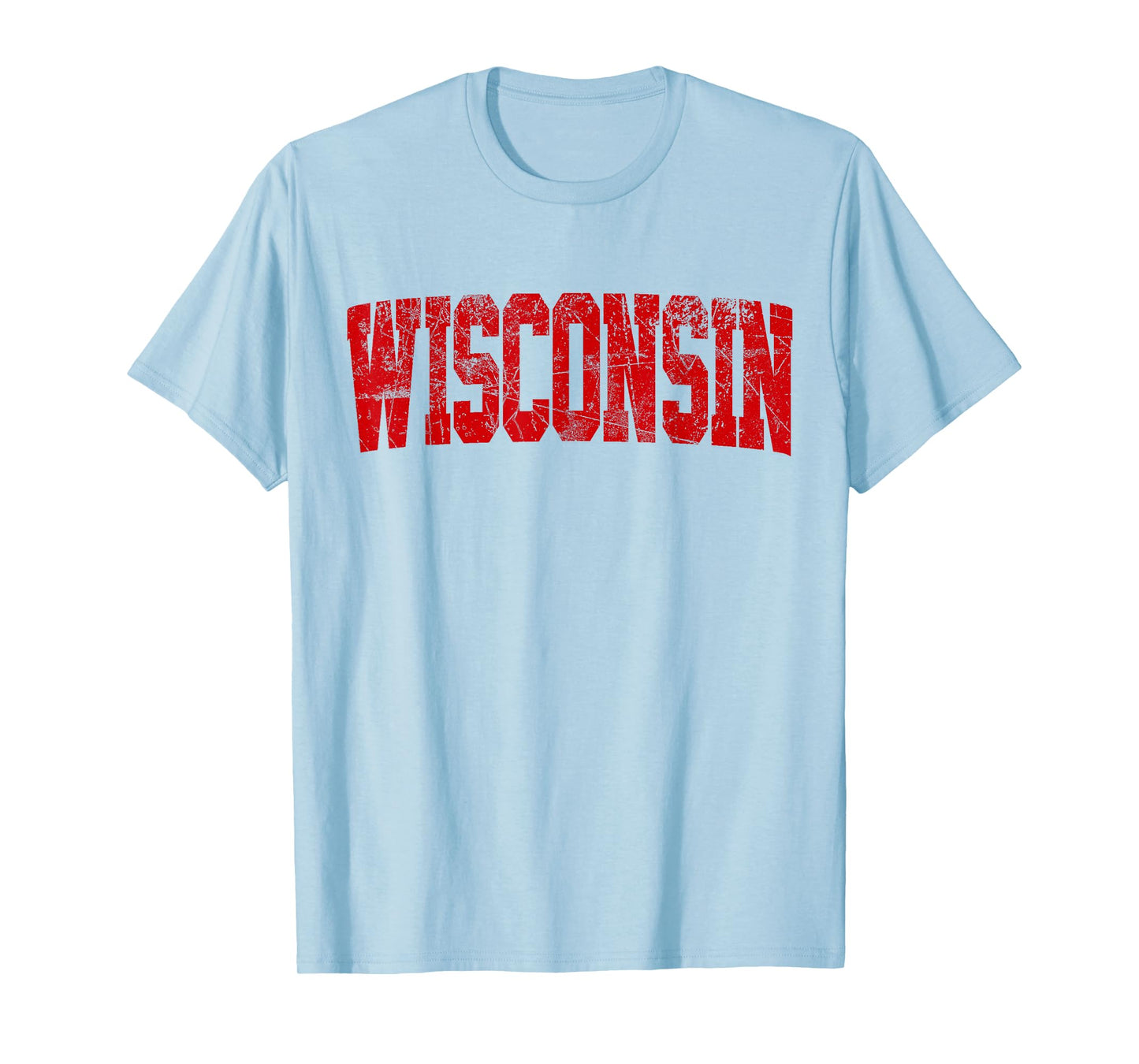 Vintage Wisconsin Mens Wisconsin Womens Red Retro Wisconsin T-Shirt