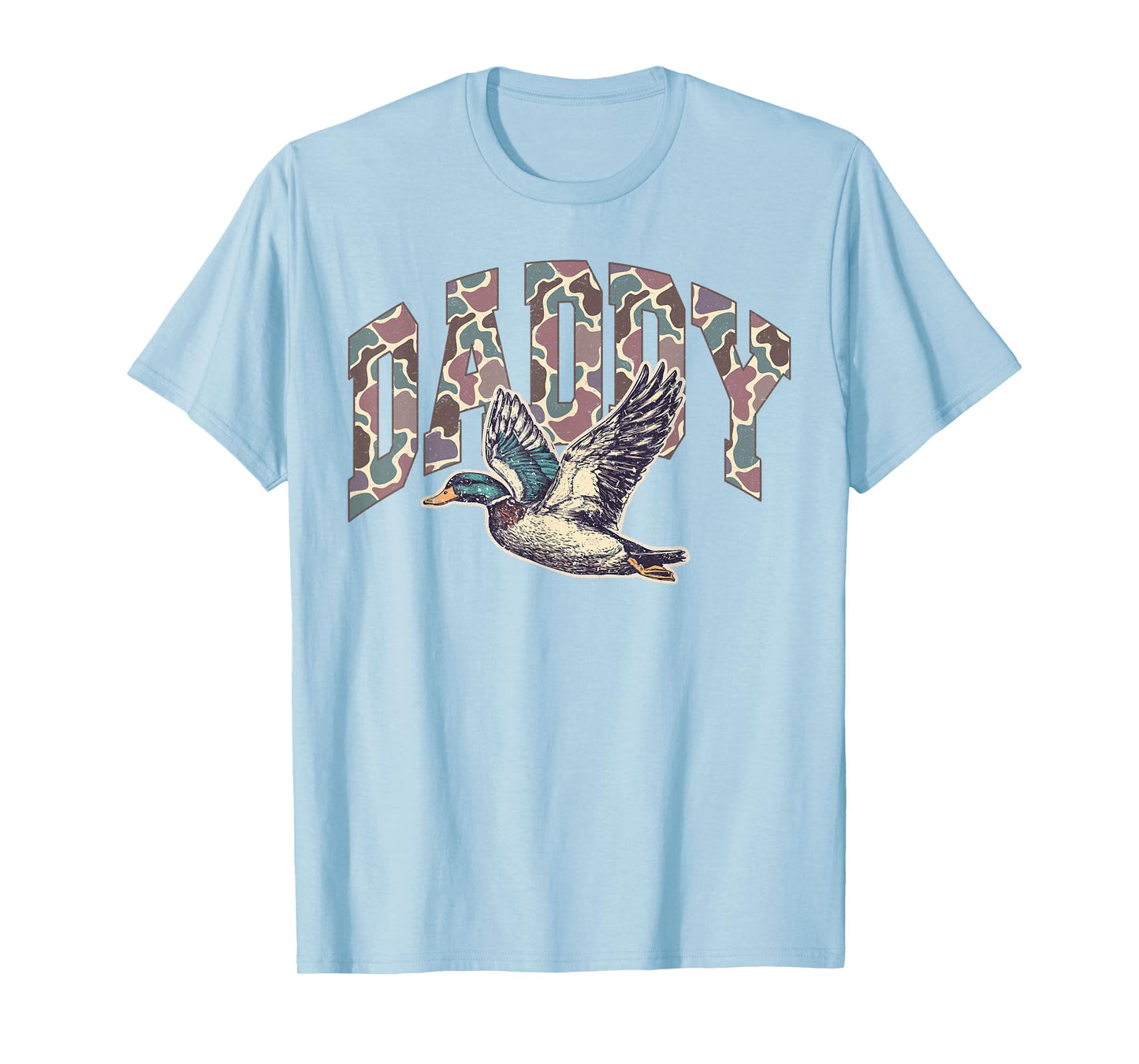 Mallard Duck Hunting Dad Retro Camouflage Daddy Father's Day T-Shirt