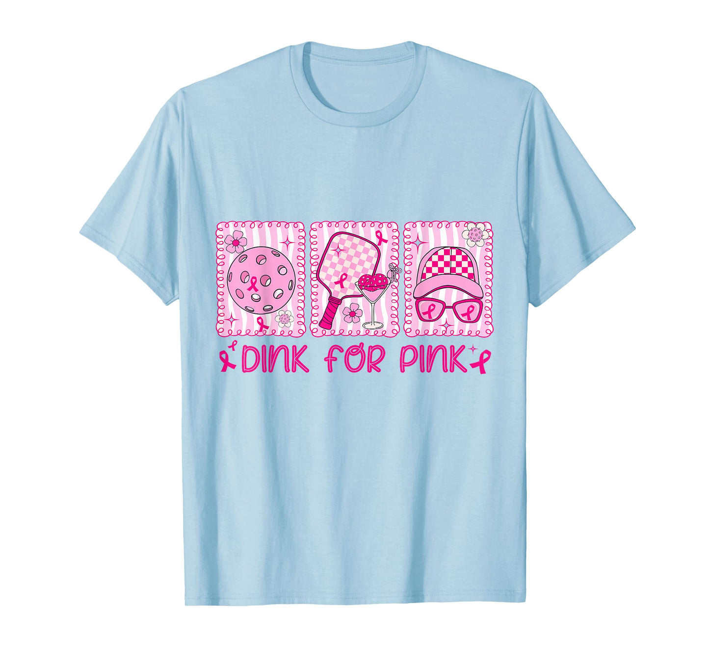 Dink for Pink Breast Cancer Awareness Pickleball Coquette T-Shirt