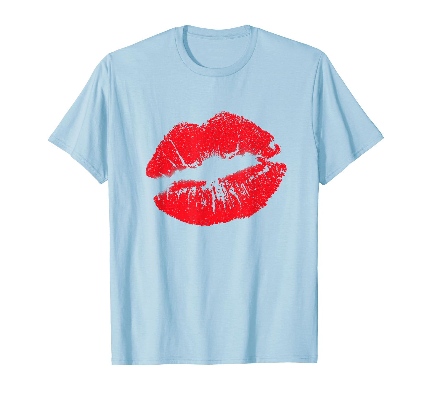 Big Lips Cool Casual Red Lipstick Funny Women Lip Kiss T-Shirt