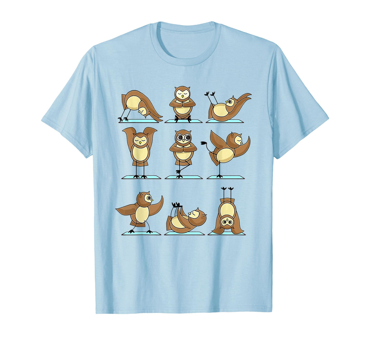 Owl Yoga Poses Owl Namaste Lover T-Shirt