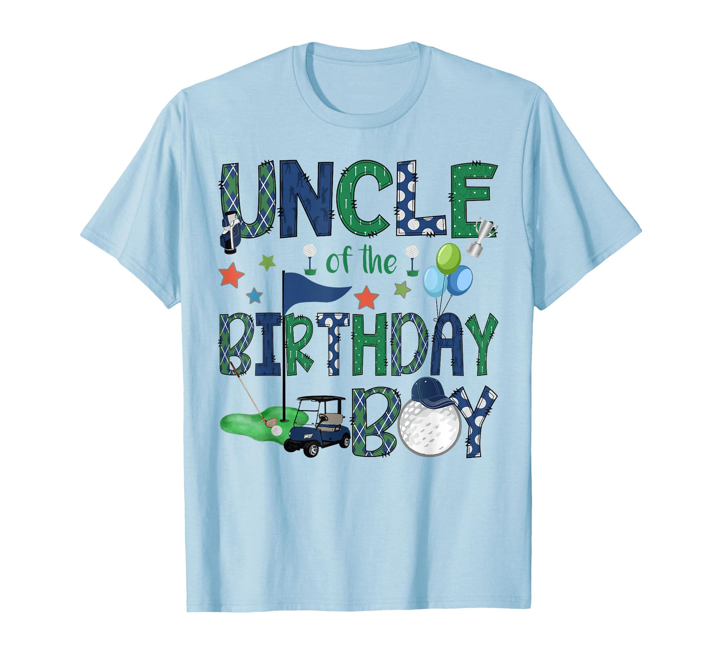 Uncle Of The Birthday Boy Hole In One Golf Lover T-Shirt