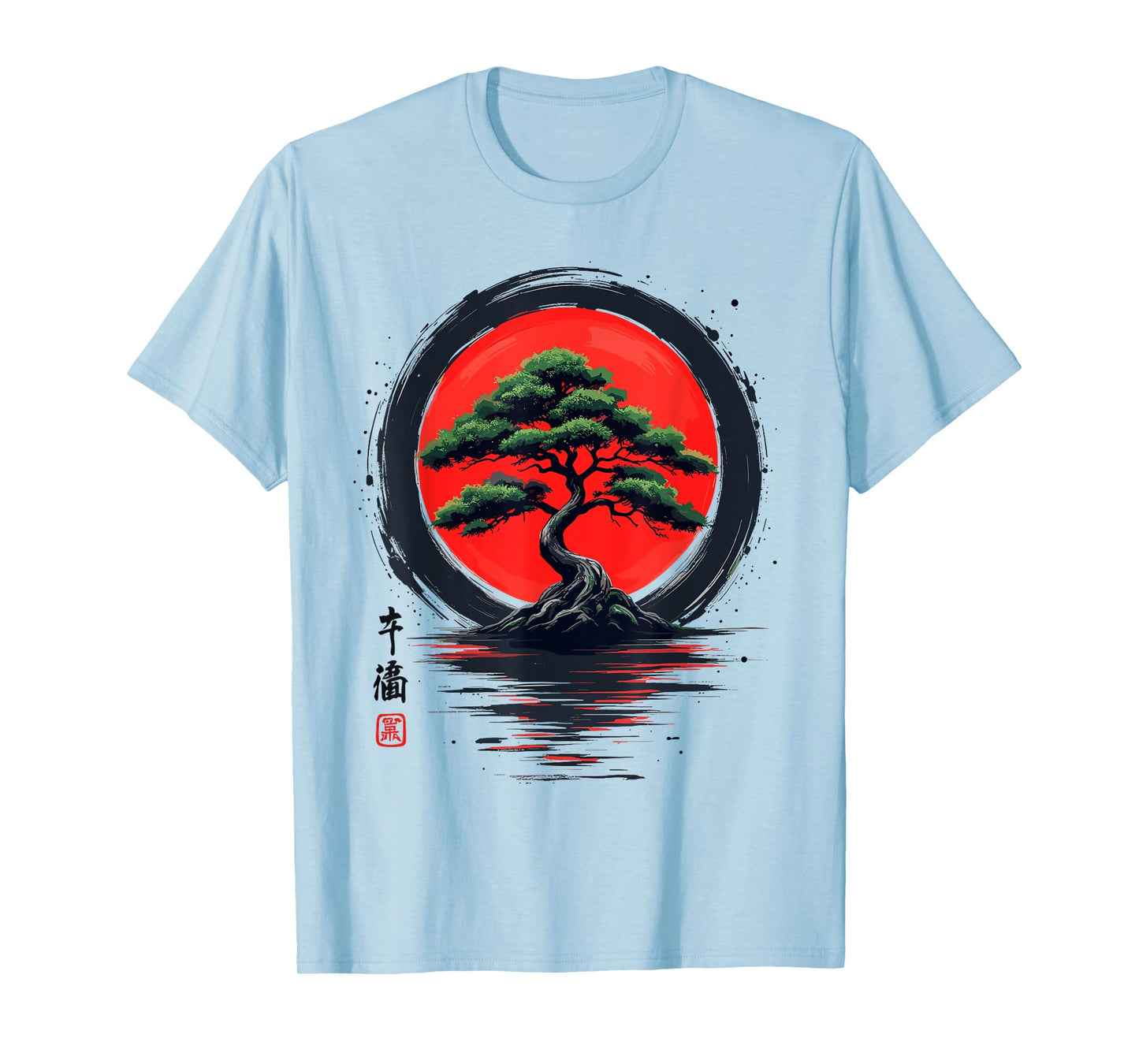 Bonsai Tree | Zen Buddhist, Enso Circle & Japanese Sun T-Shirt