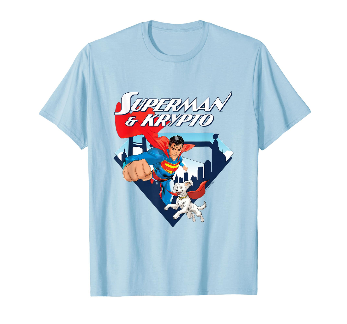 Superman (2025) Superman & Krypto Metropolis Silhouette T-Shirt