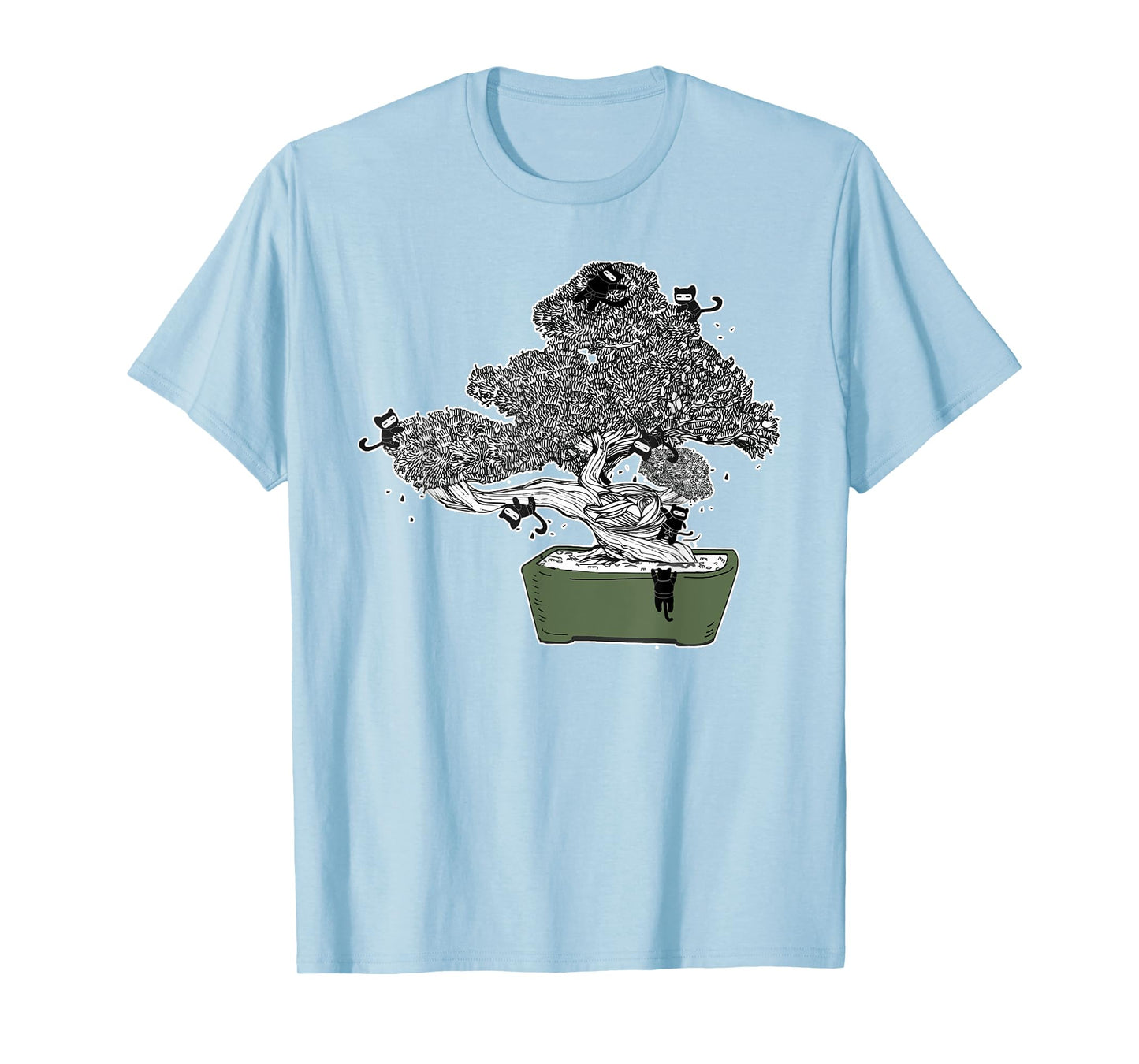 Ninja Kitty Cats Bonsai Tree Japanese Buddhist Zen Shirt T-Shirt