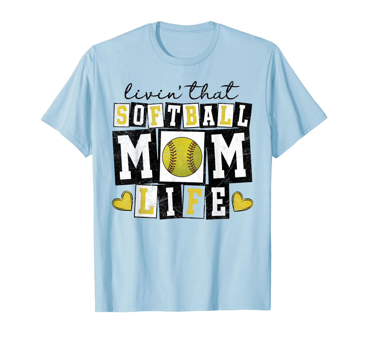 Loving That Softball Mom Life Mother Mama Girl Women T-Shirt