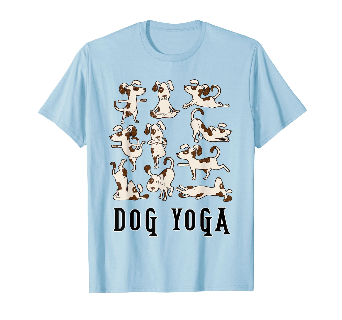 Fun Dog Yoga Gift T Shirt - Cute Family Wear Lt T-Shirt