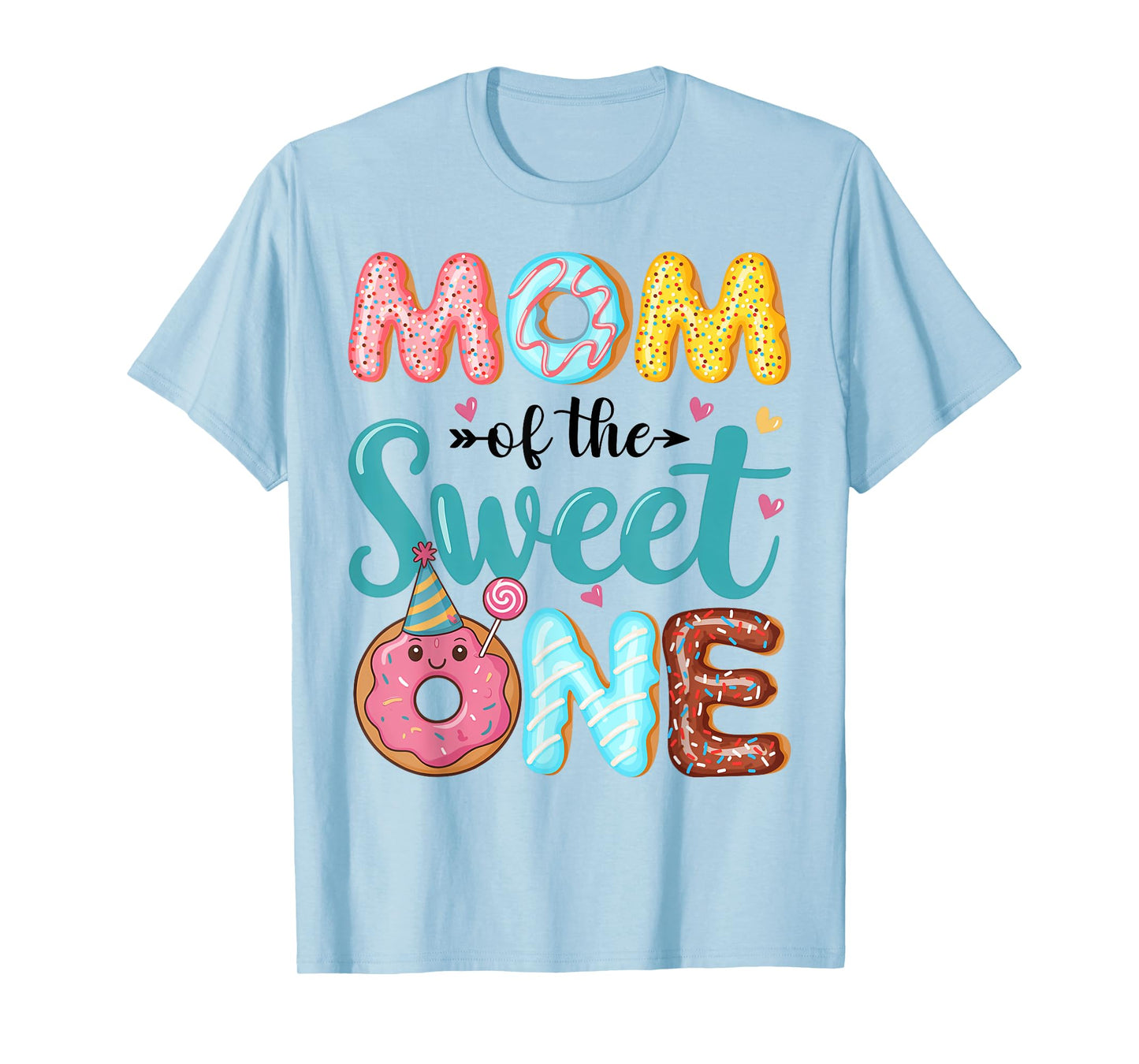 Mom Of The Sweet One 1st Birthday Girl Donut Party T-Shirt