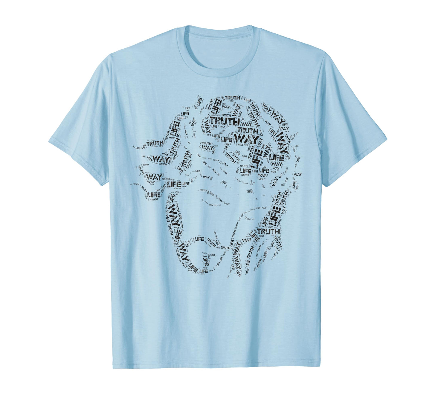 Christian Religious TShirt Jesus Image Way Truth Life Words