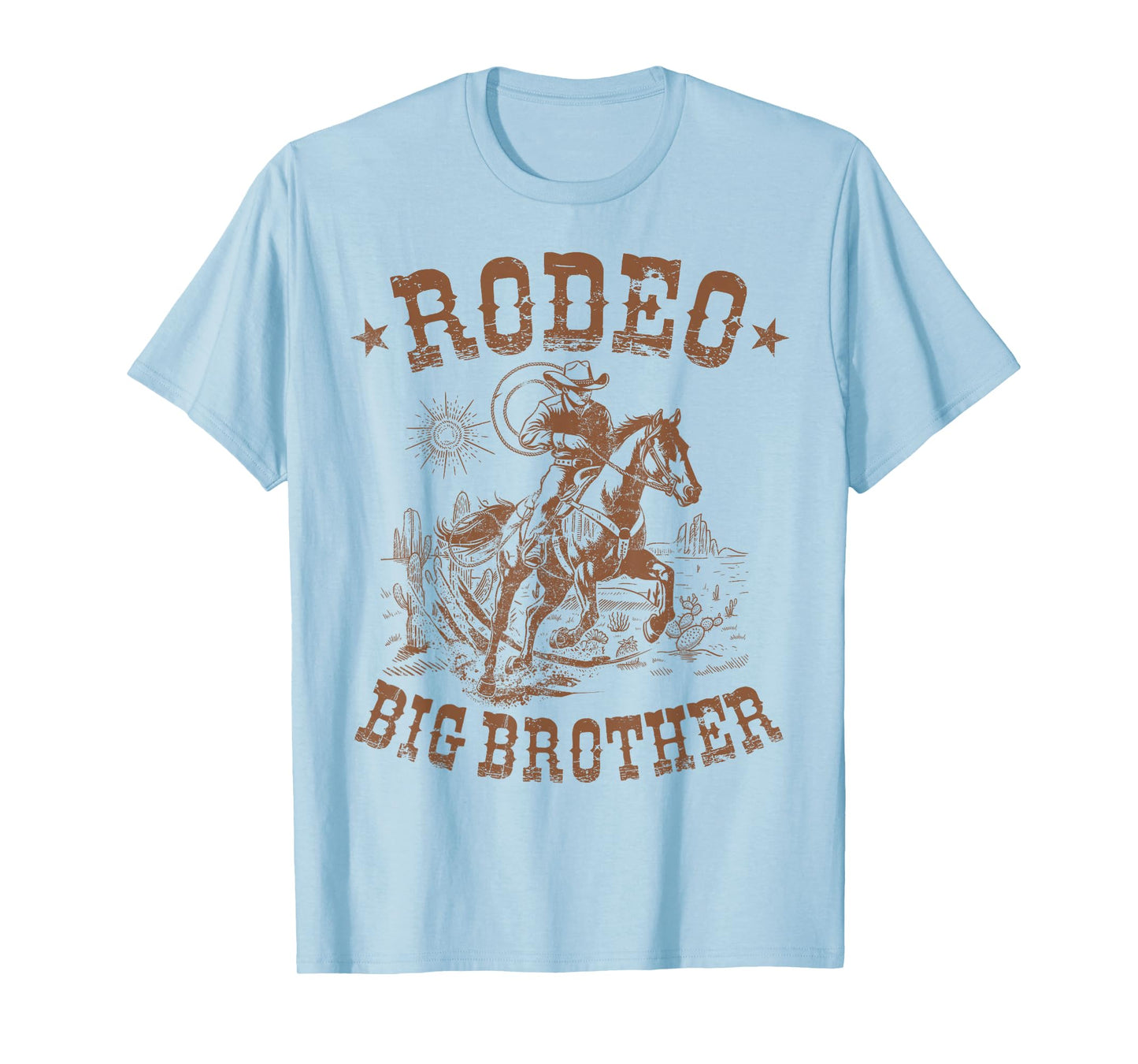 Rodeo Big Brother Western Cowboy Birthday Family Matching T-Shirt