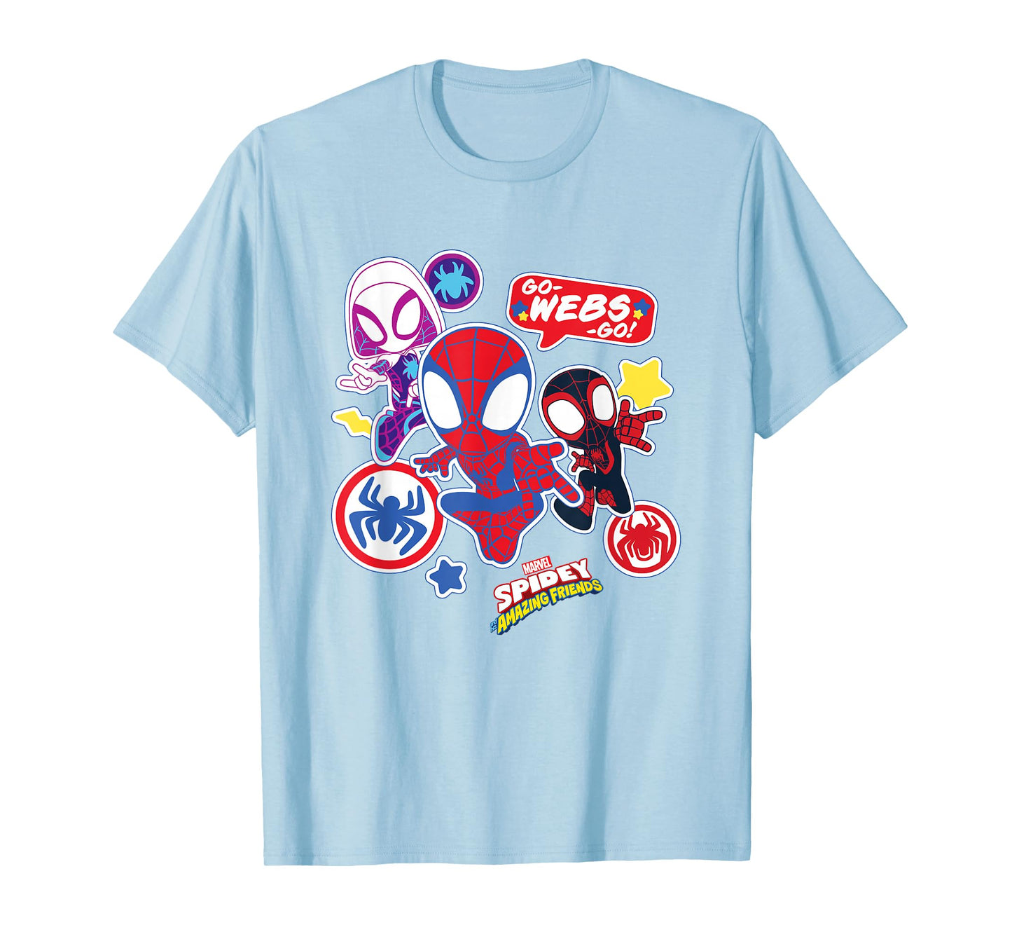 Marvel Spidey And His Amazing Friends Team Spidey Stickers T-Shirt