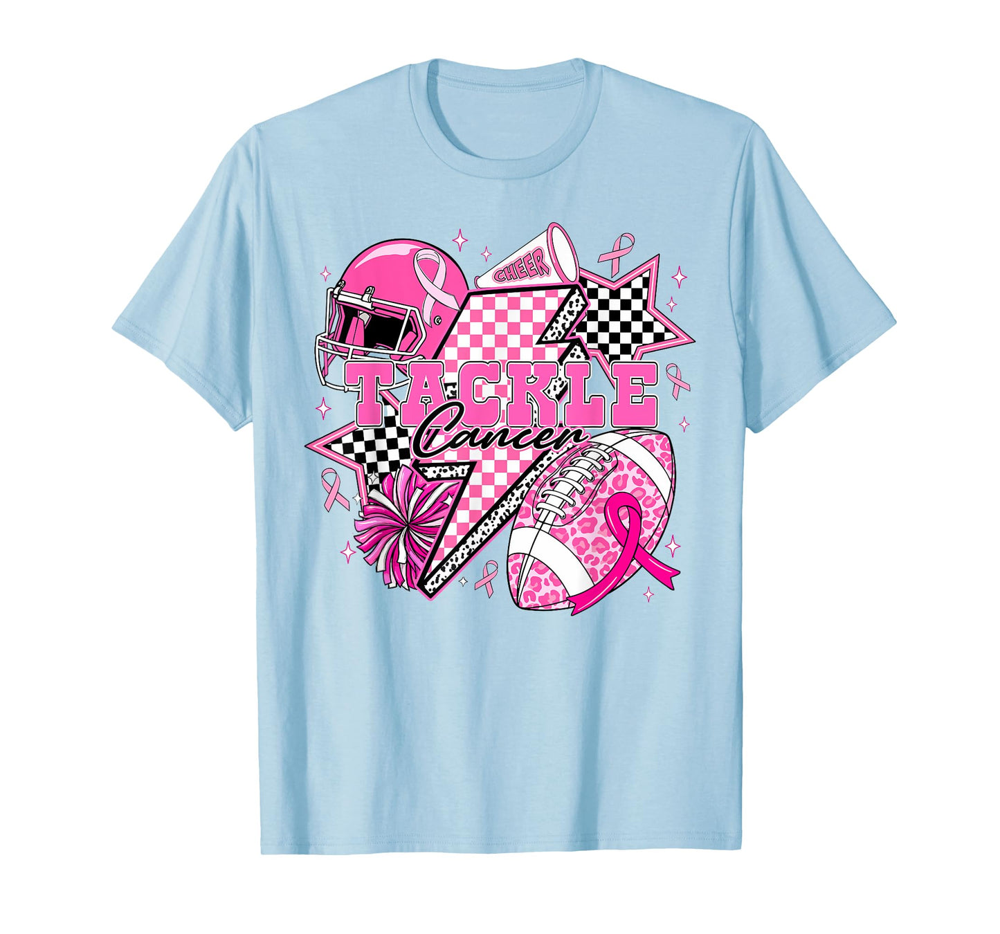 Tackle Breast Cancer Awareness American Football Pink Out T-Shirt