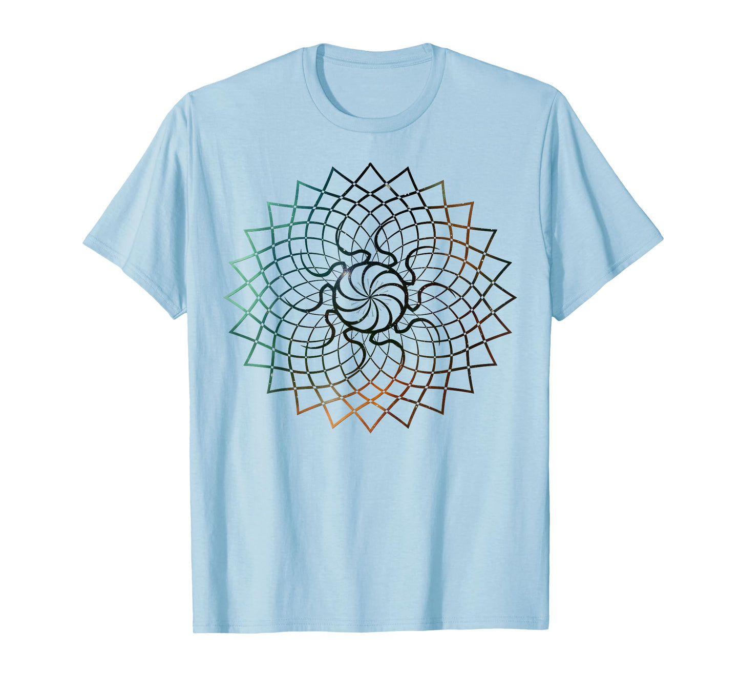 Mandala Geometry Sacred Fractal Art Yoga Good Vibe T-Shirt