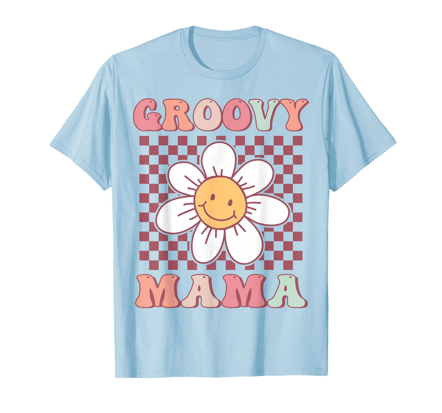 Cute Groovy Mama Matching Family Birthday Party Daisy Flower T-Shirt