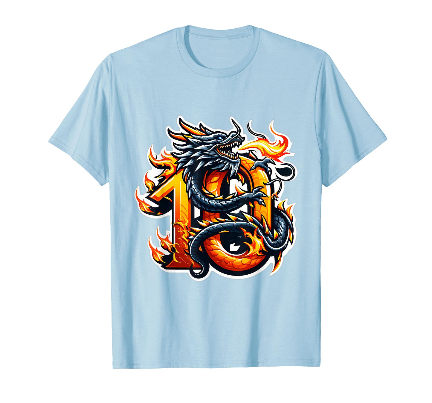 Turning 10 Years Old Dragon Birthday Party 10th Boy, Girl T-Shirt