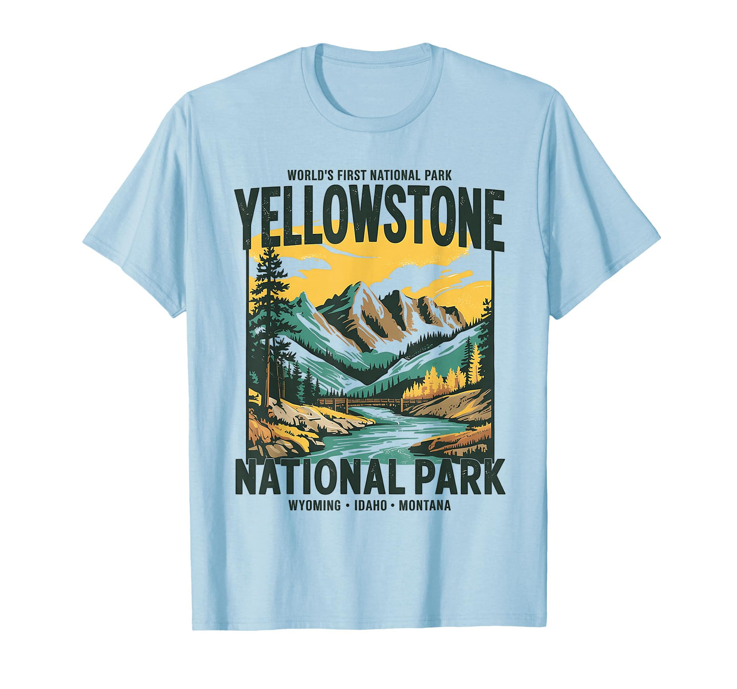 Yellowstone National Park Vintage Hiking T-Shirt