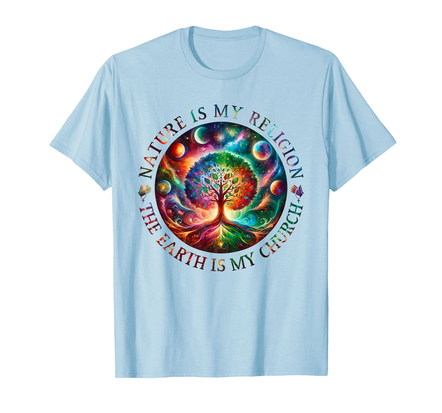 Nature Is My Religion The Earth Is My Church Mandala Tree T-Shirt