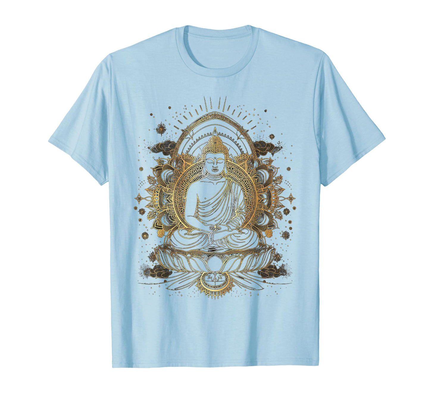 golden buddha yoga meditation spiritual in nature T-Shirt