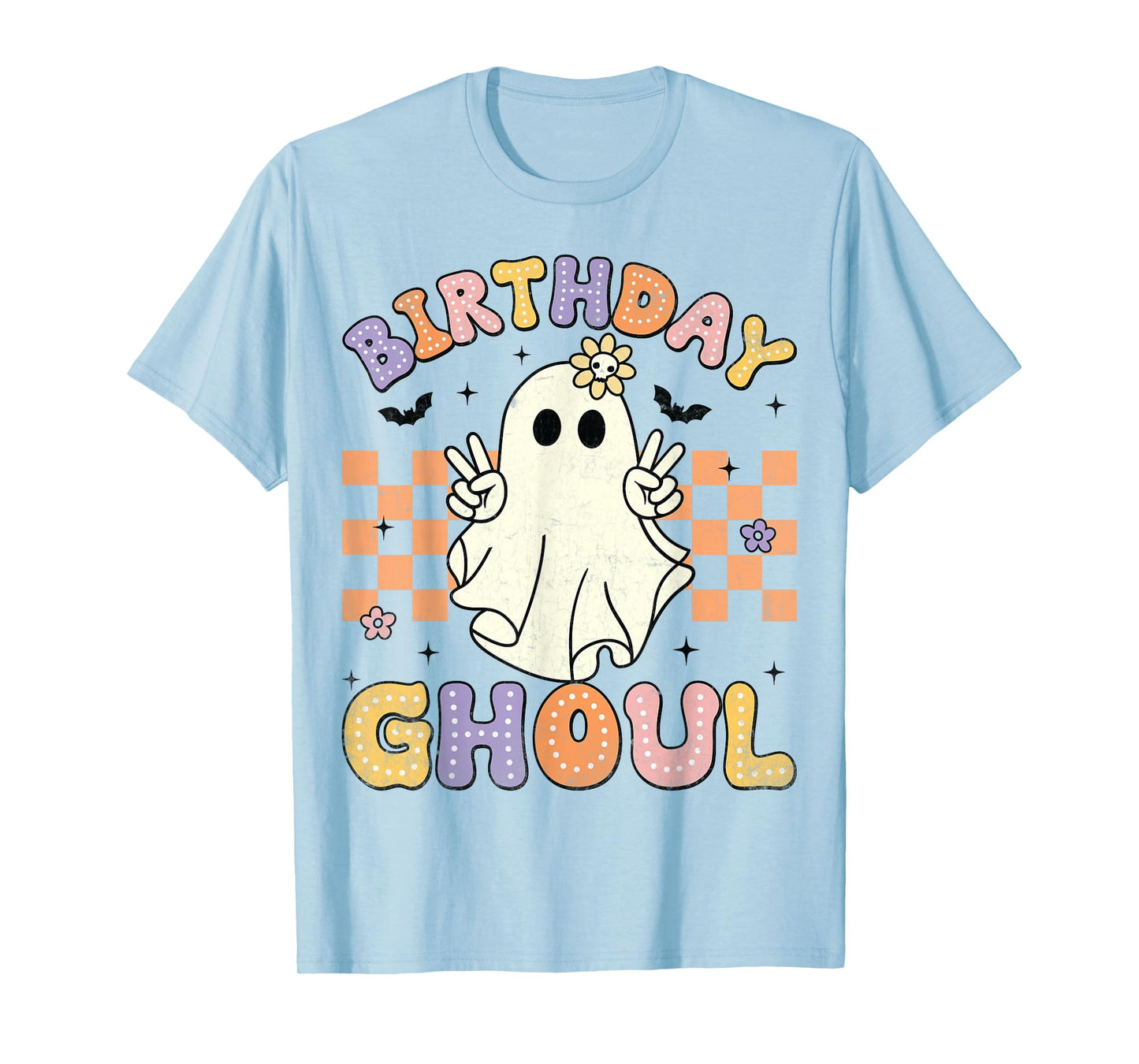 Birthday Ghoul Ghost Groovy Funny Halloween Birthday Party T-Shirt