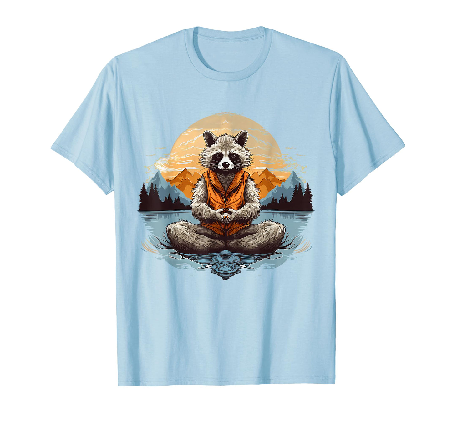 Racoon Meditation Yoga T-Shirt