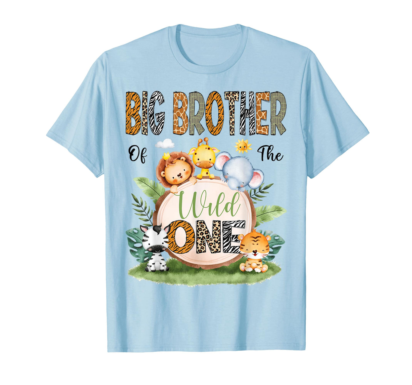 Big Brother Of The Wild One Safari Jungle 1St Birthday T-Shirt