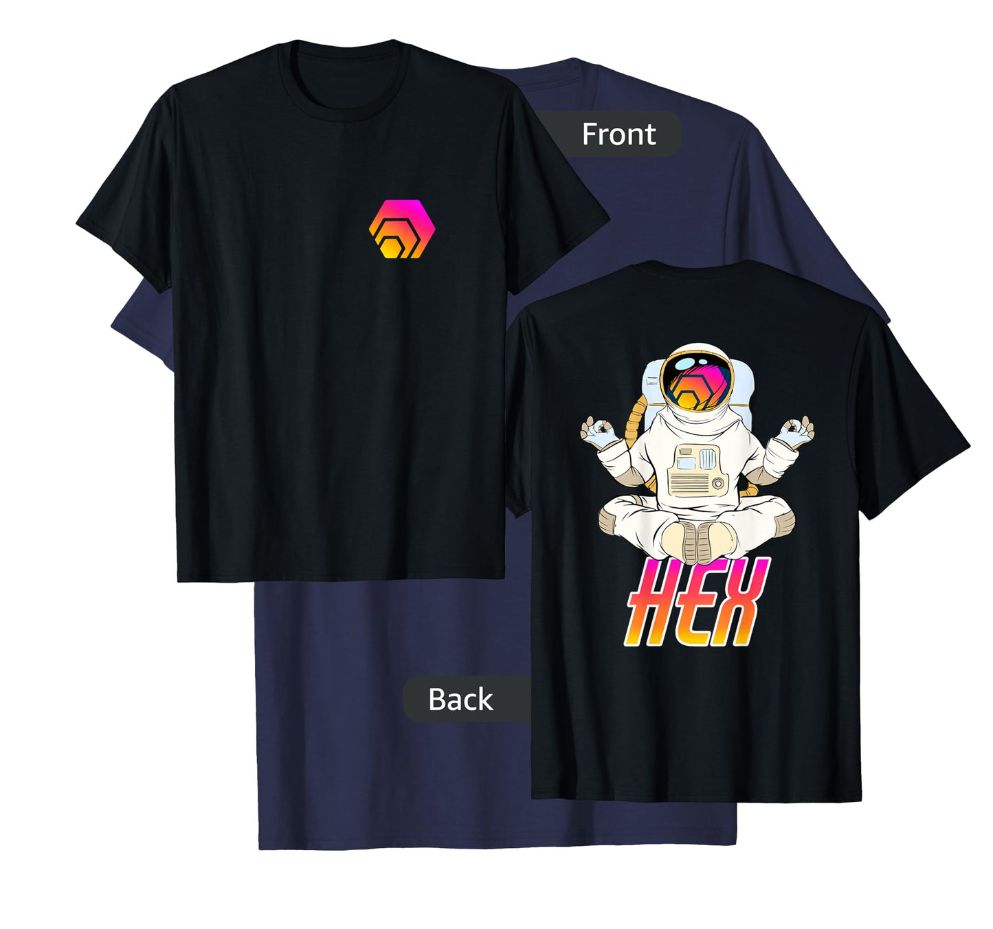HEX Crypto Back Design Zen Yoga Cryptocurrency T-Shirt