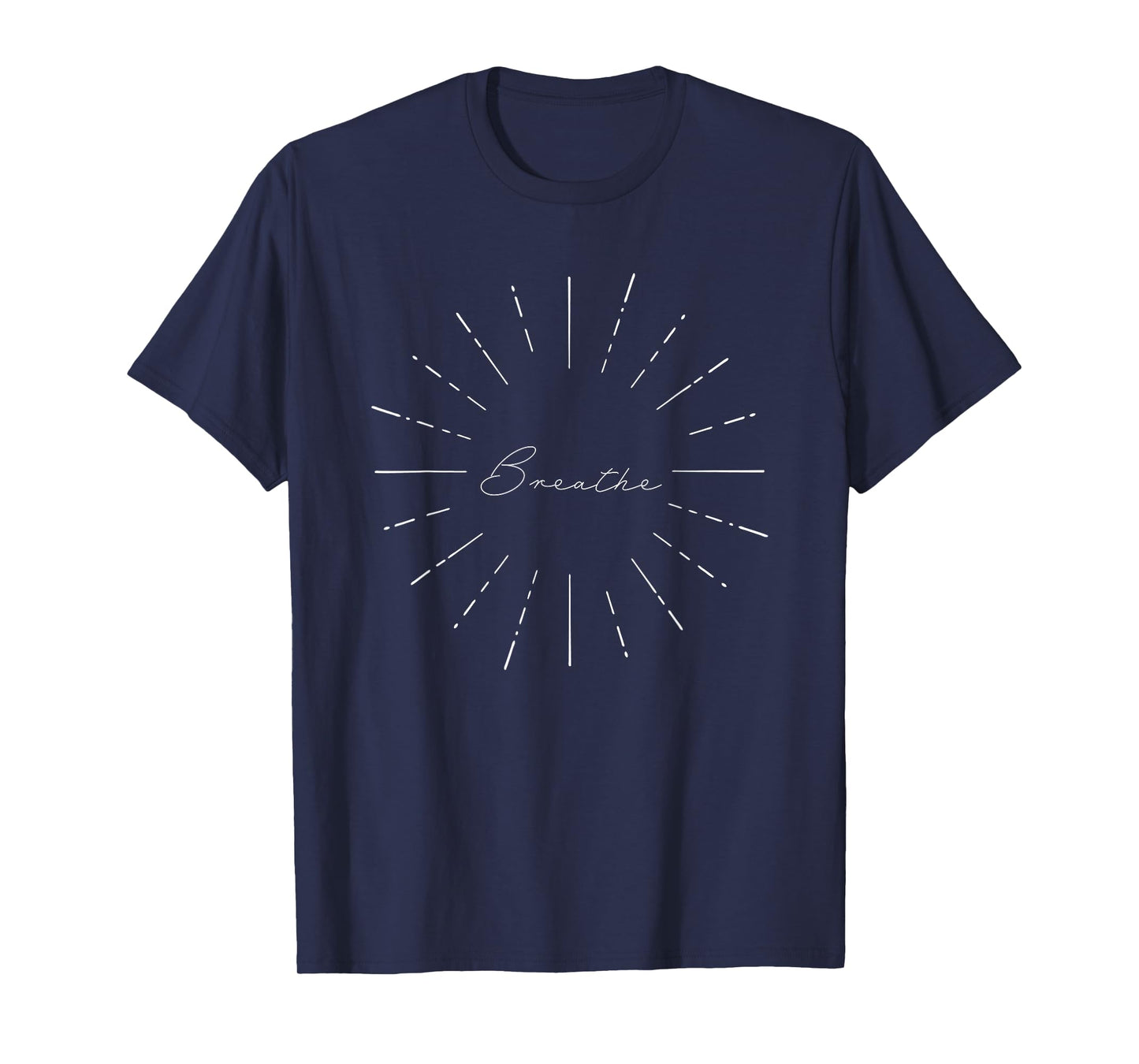 'Breathe' Starburst Calming Peaceful Breathwork Method Yoga T-Shirt