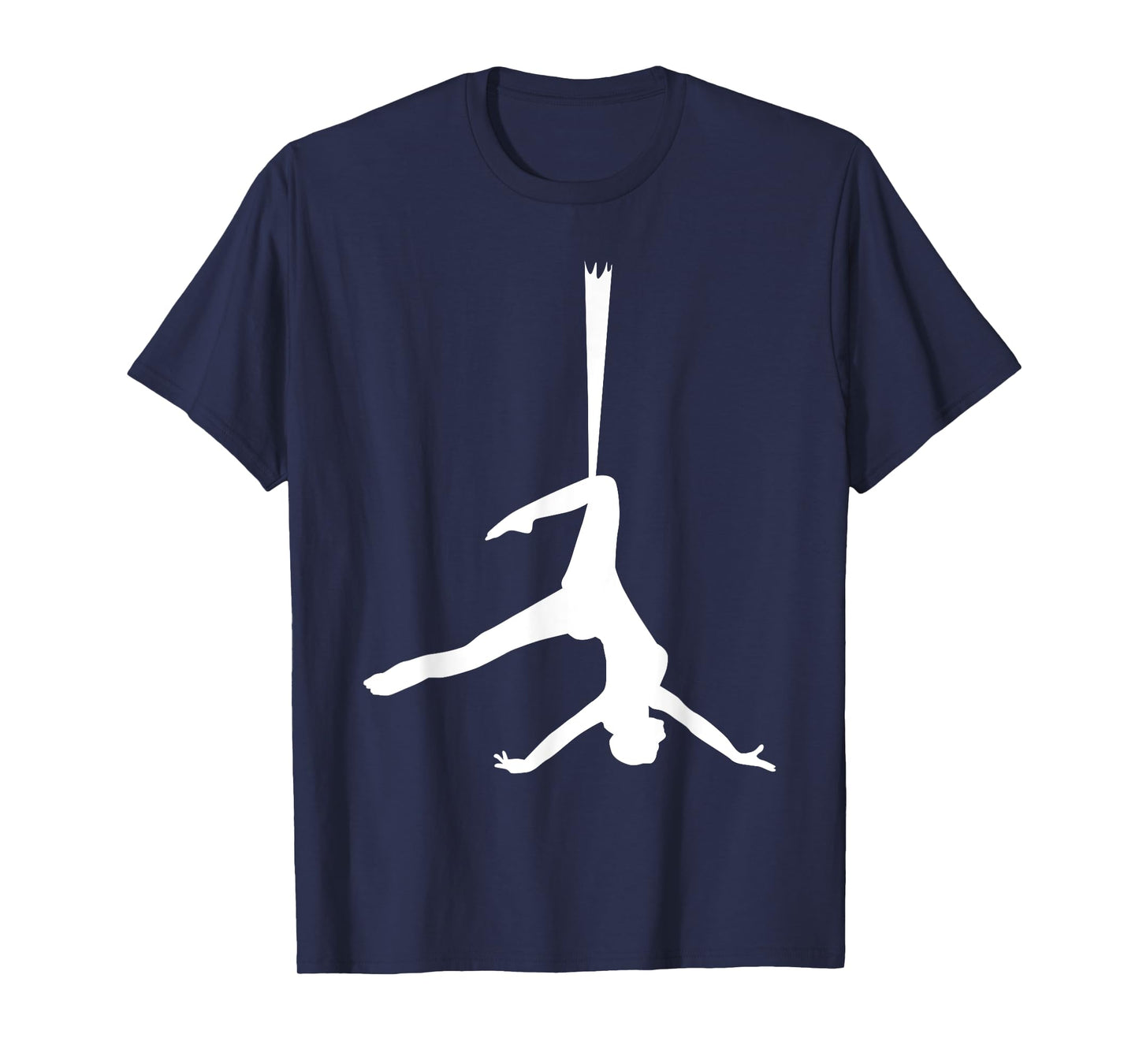 Silhouette Aerial Dance Ribbon Silk Dancer Yoga Dancing Fans T-Shirt