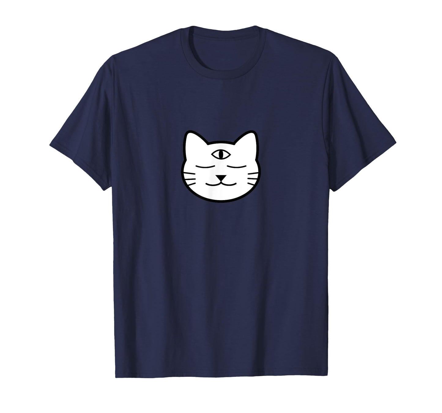 Three-Eyed Cat Third Eye Chakra Yoki Mascot Yoga Meditation T-Shirt