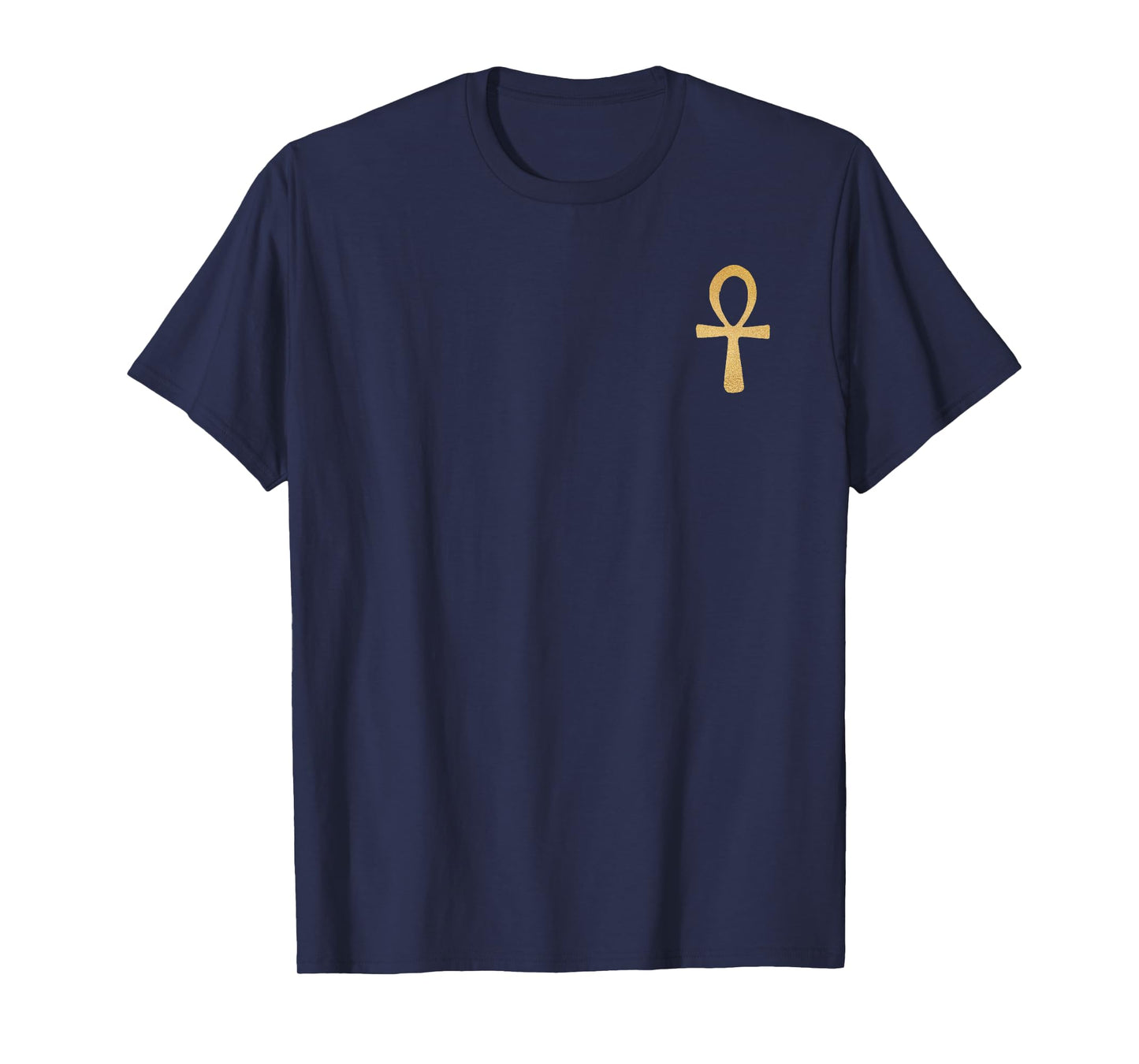 Ankh T-Shirt: Gold Ankh Symbol Shirt w. Egyptian Ankh Cross T-Shirt