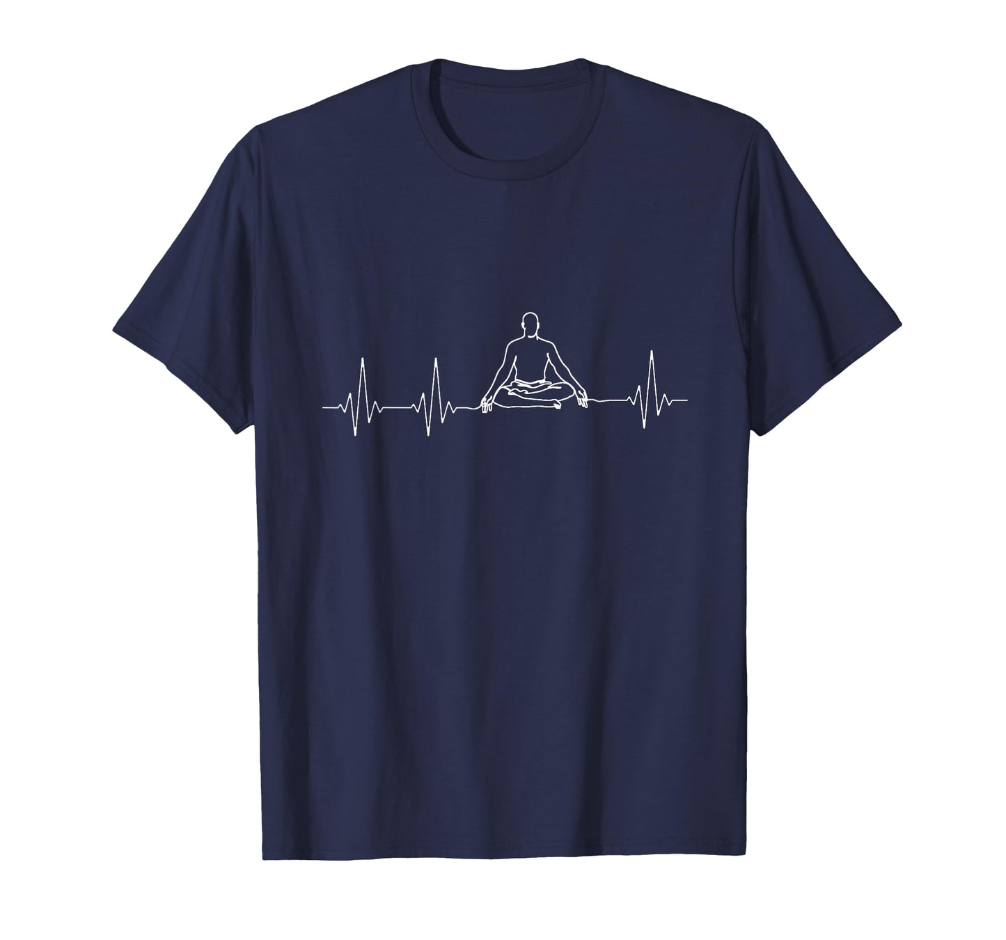 Zen yoga and meditation heartbeat with cross-legged sitting T-Shirt