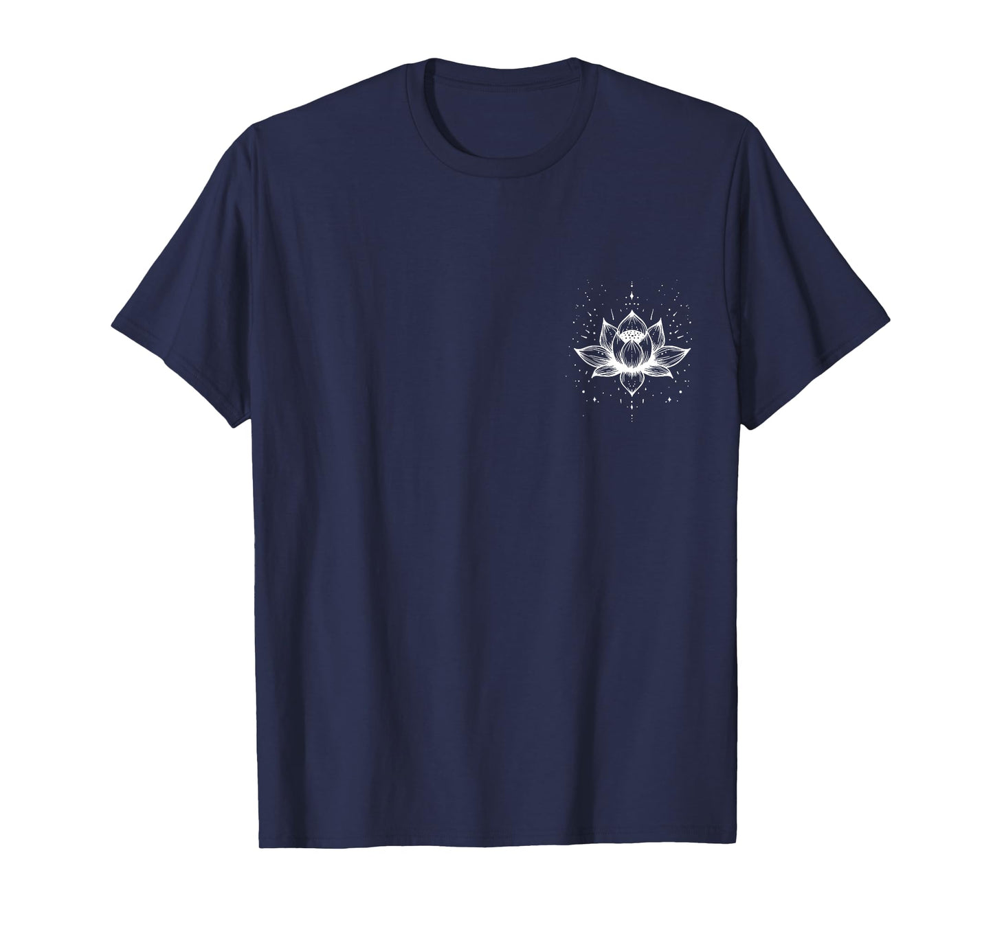Lotus Flower Pocket Mindfulness Minimalist Meditation T-Shirt