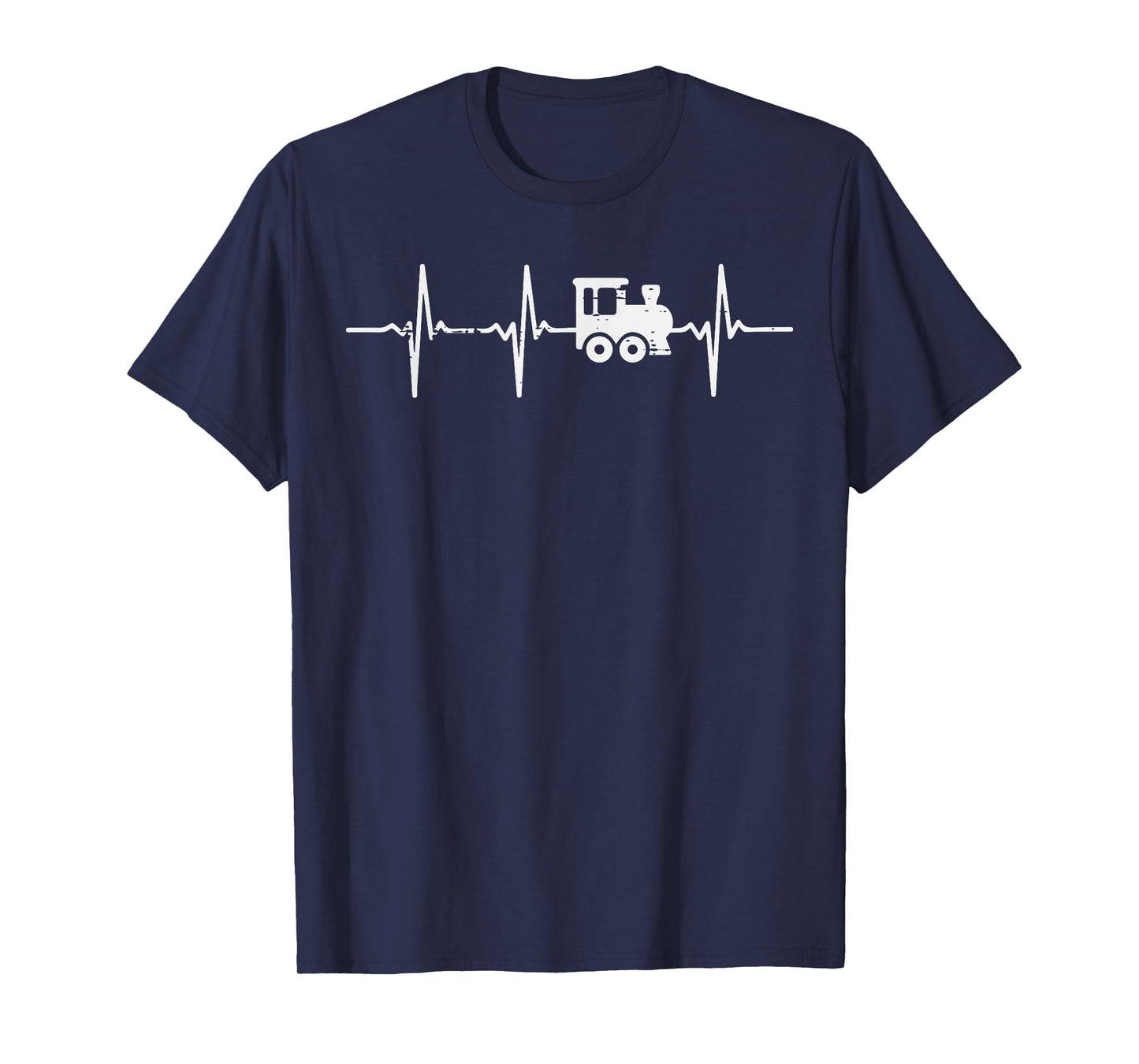 Train Heartbeat Locomotive Conductor Men Boys Kids Women T-Shirt
