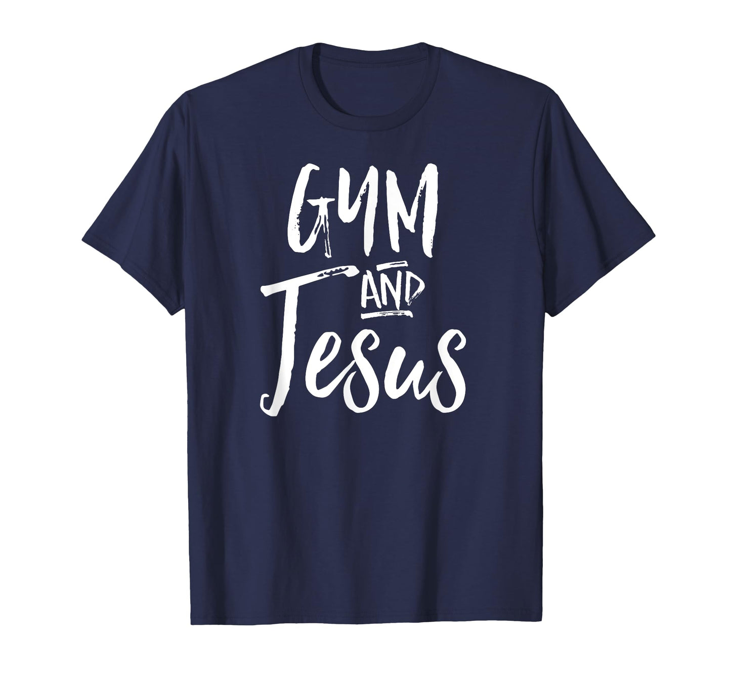 Gym And Jesus Shirt Christian Exercise Workout Yoga Tee T-Shirt