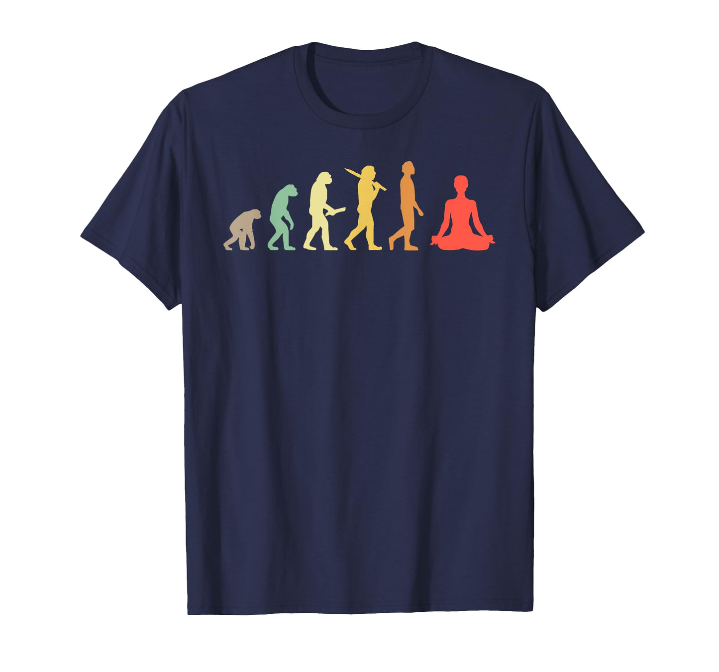 Retro Yoga Evolution Gift For Yogis T-Shirt