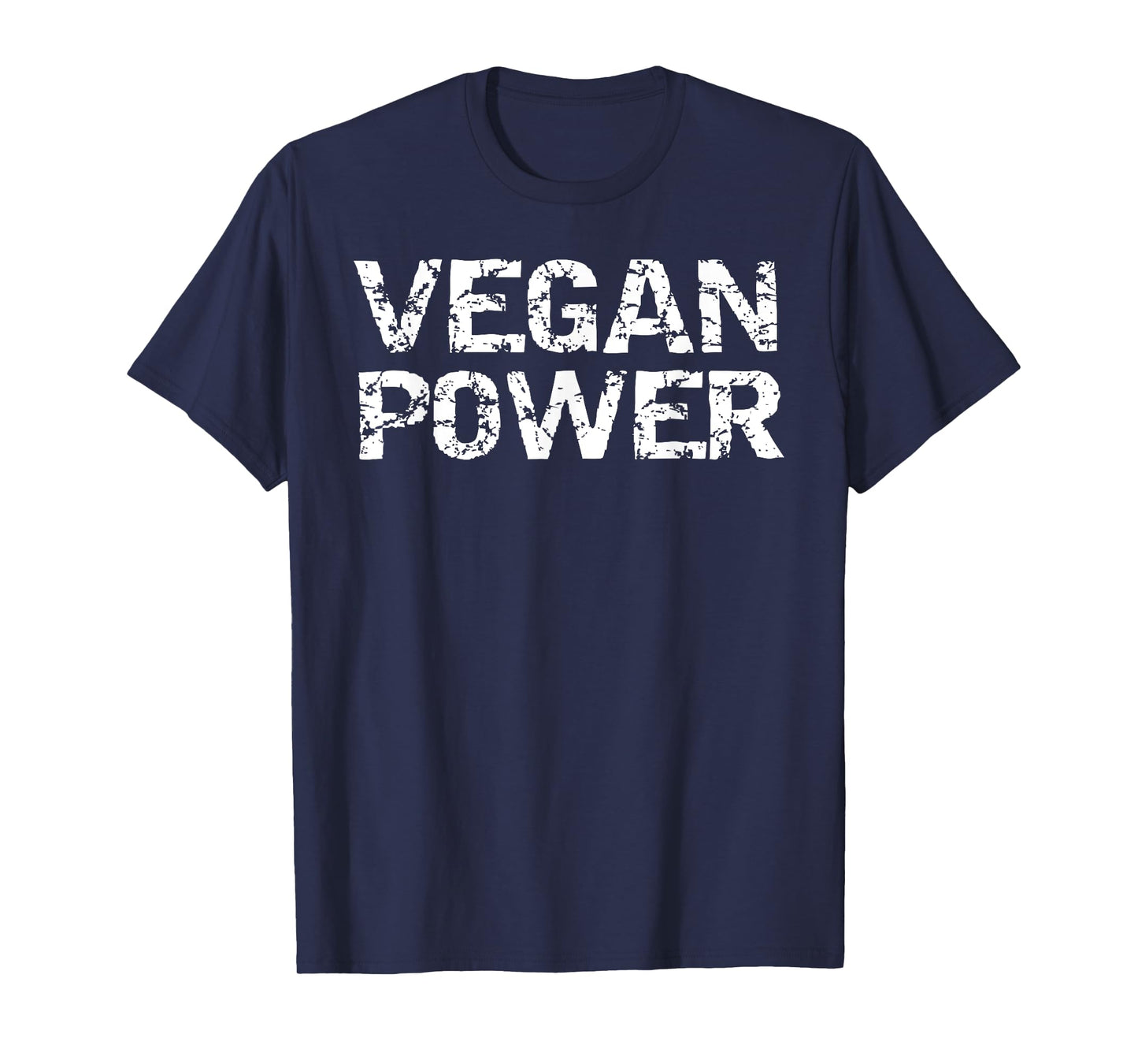 Vegan Workout Gift for Men Funny Distressed Vegan Power T-Shirt