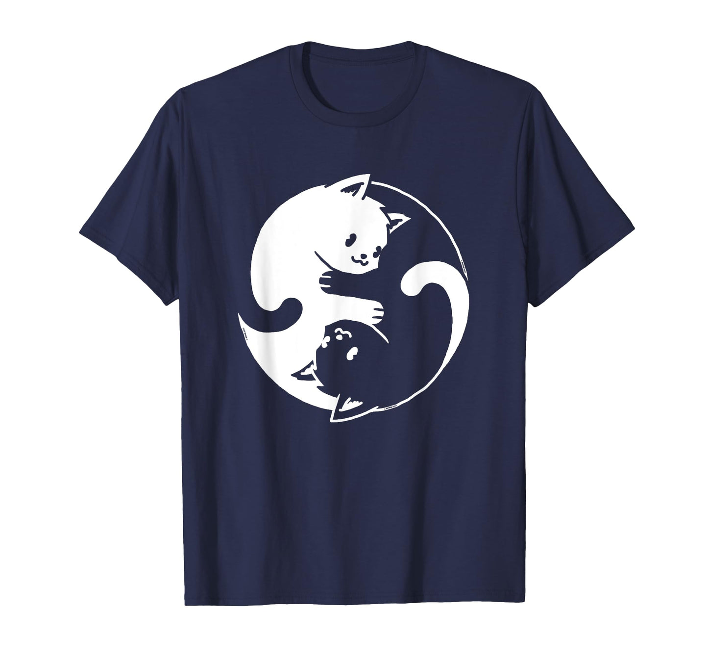 Yin Yang Cat Shirt I Love Cats Gift for Cat Lover Yoga Cat T-Shirt