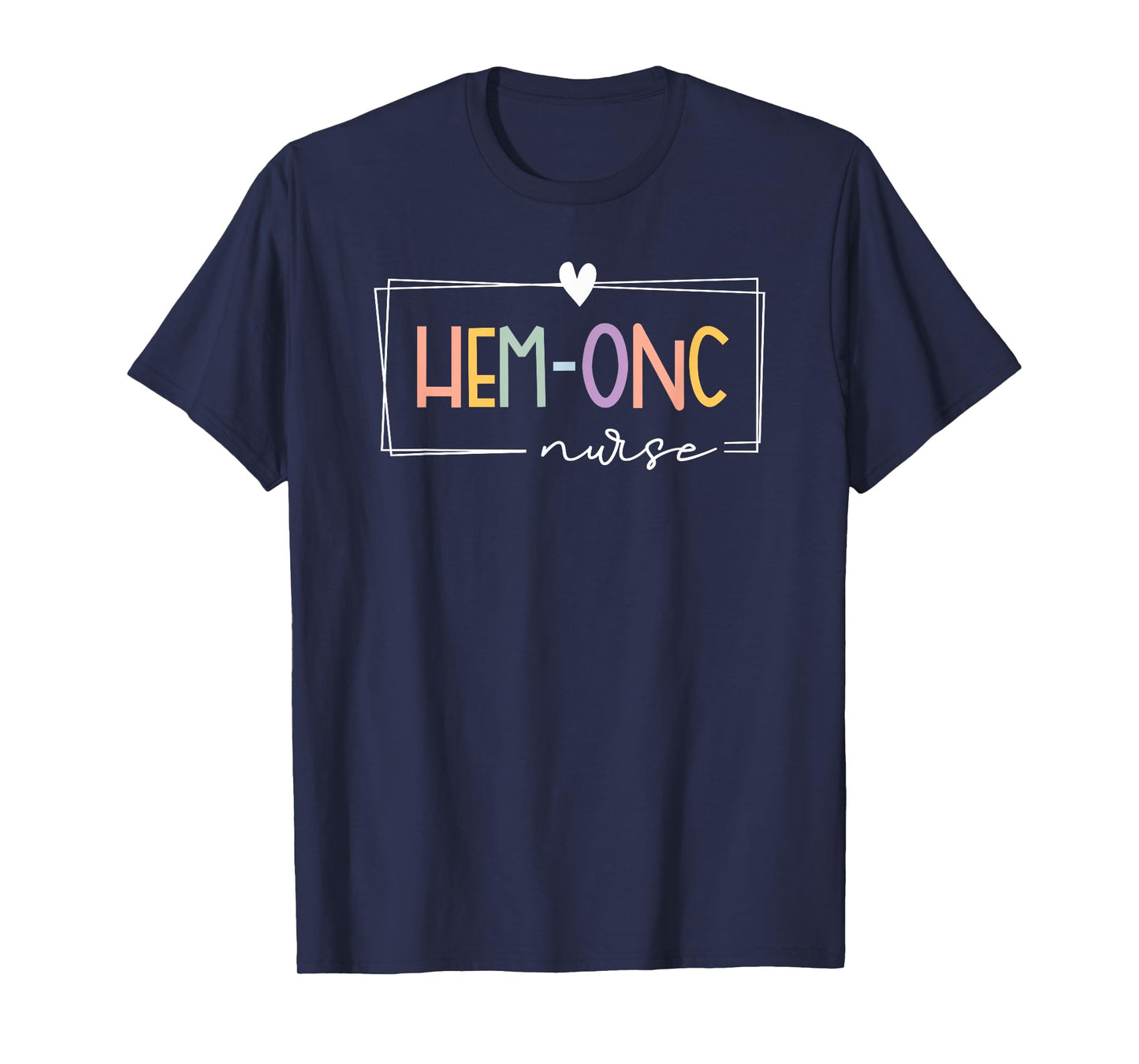 Retro Hem-Onc Hematology Oncology Pediatric Rainbow Nurse T-Shirt