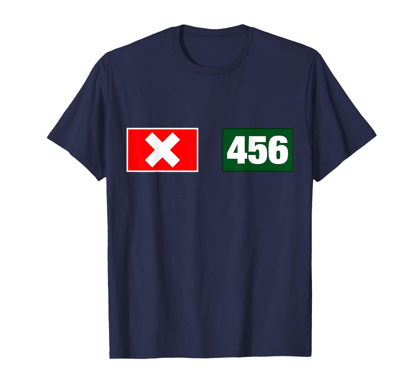 Cool 456 Code Number Illustration Novelty Graphic Designs T-Shirt
