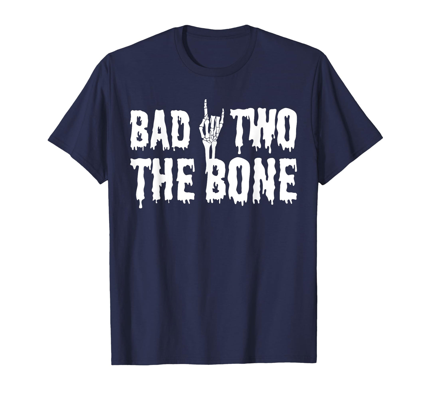 Bad Two the Bone 2nd Birthday 2 Years Old Gothic Birthday T-Shirt