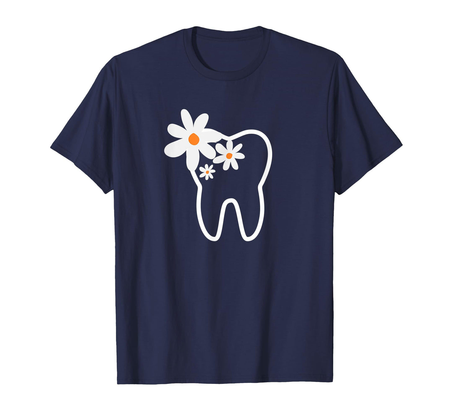 Dentist Dental Assistant Oral Hygienist Tooth Flower T-Shirt